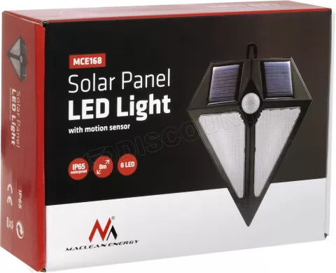Photo de Projecteur LED extérieur solaire Maclean MCE168 avec détecteur de mouvement (Inox)