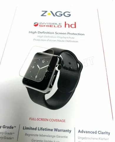 Photo de Protection écran Zagg InvisibleShield HD pour Apple Watch 42mm (Transparent)