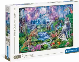 Photo de Puzzle Clementoni - Faune au clair de lune (3000 pièces)