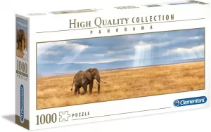 Photo de Puzzle Clementoni Panorama : Elephants