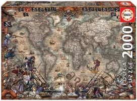 Photo de Puzzle Educa - Carte des pirates (2000 pièces)
