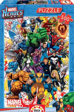 Photo de Puzzle Educa - Les héros de Marvel (500 pièces)