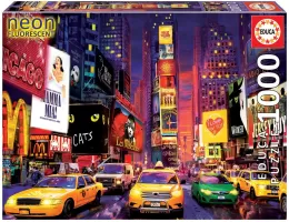 Photo de Puzzle Educa - Neon : Times Square (1000 pièces) Fluorescent dans le noir