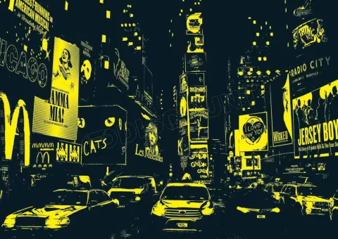 Photo de Puzzle Educa - Neon : Times Square (1000 pièces) Fluorescent dans le noir