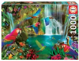 Photo de Puzzle Educa Perroquets Tropicaux (1000 pièces)