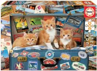 Photo de Puzzle Educa - Petits chats voyageurs (200 pièces)