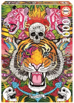 Photo de Puzzle Educa - Tigre extatique (1000 pièces)