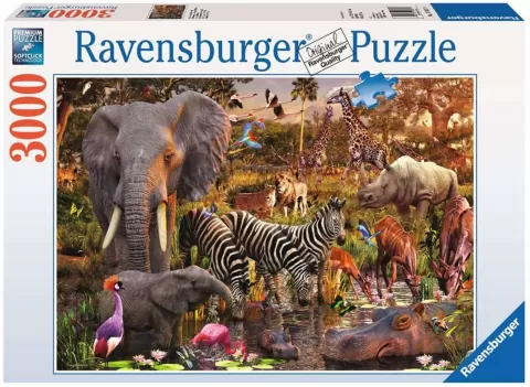 Photo de Puzzle Ravensburger - Animaux du Continent Africain (3000 pièces)