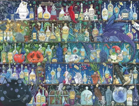 Photo de Puzzle Ravensburger - L'étagère à Potions (2000 pièces)