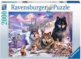 Photo de Puzzle Ravensburger - Loups dans la Neige (2000 pièces)