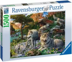 Photo de Puzzle Ravensburger Loups Printemps