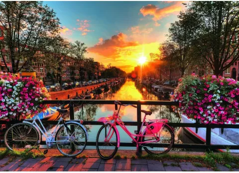 Photo de Puzzle Ravensburger - Vélos à Amsterdam (1000 pièces)