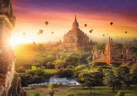 Photo de Puzzle Trefl - Temples de Bagan Birmanie (1000 pièces)