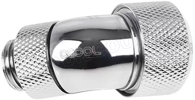 Photo de Raccord à 45° à compression pour Tube Ø16mm - G1/4 Alphacool Eiszapfen (Argent)