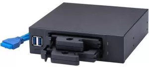 Photo de Rack amovible 5"1/4 Smartteck pour 2x disques durs S-ATA 2"1/2 + 2 Ports USB 3.0
