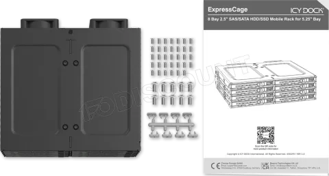 Photo de Rack Icy Dock ExpressCage MB038SP-B - 1x 5,25" pour 8x 2,5"