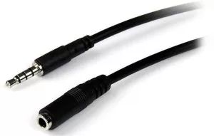 Photo de Rallonge Câble Audio Jack 3,5mm M/F 15m (Noir)