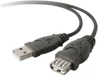 Photo de Rallonge USB 2.0 Belkin 1,8m M/F (Noir)