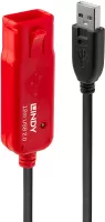 Photo de Rallonge USB 2.0 Lindy 12m M/F (Noir/Rouge)
