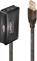 Photo de Rallonge USB 2.0 Lindy avec Hub - 10m M/F (Gris)