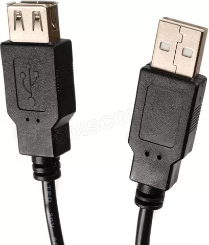 Photo de Rallonge USB 2.0 Maclean - 3m M/F (Noir)