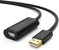 Photo de Rallonge USB Type A 2.0 uGreen - 10m M/F (Noir)