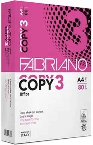 Photo de Ramette de 500 feuilles Papier Fabriano Copy 3 A4 (Blanc)