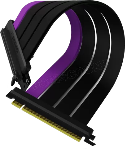 Photo de Riser PCIe 4.0 16X Cooler Master MasterAccessory 20cm (Noir/Violet)