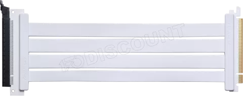 Photo de Riser PCIe 4.0 16X Phanteks Flatline 180° 30cm (Blanc)