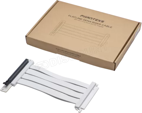 Photo de Riser PCIe 4.0 16X Phanteks Flatline 22cm (Blanc)