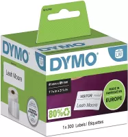 Photo de Rouleau de 300 étiquettes adhésives Dymo 11356 - 89x41mm (Blanc)