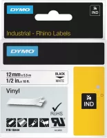 Photo de Ruban d'impression Dymo Rhino Vinyl 12mmX5,5m (Noir/Blanc)