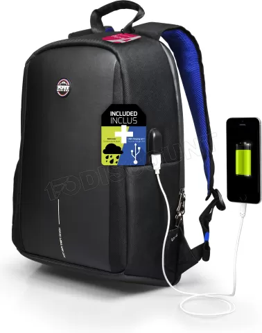 Photo de Sac à Dos Ordinateur Portable Connecté et Antivol Port Designs Chicago Evo 15,6"max (Noir)