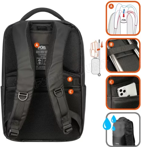 Photo de Sac à Dos Ordinateur Portable Tucano AGS 15,6" max (Noir)