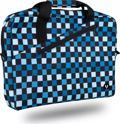 Photo de Sacoche Ordinateur Portable NGS Monray Ginger Chess 15,6"max (Bleu/Blanc)