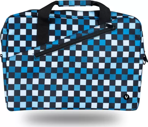 Photo de Sacoche Ordinateur Portable NGS Monray Ginger Chess 15,6"max (Bleu/Blanc)