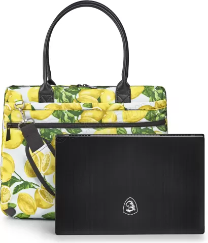 Photo de Sacoche Ordinateur Portable NGS Monray Stella Lemon 16"max (Blanc/Jaune)