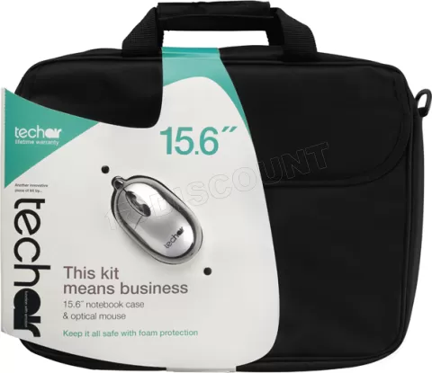 Photo de Sacoche Ordinateur Portable + Souris Techair Basic 15,6"max (Noir)