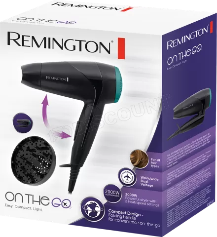 Photo de Sèche-Cheveux de voyage Remington On The Go (Noir)