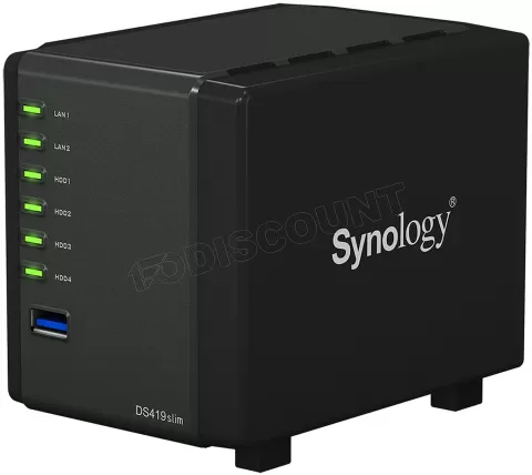 Serveur NAS Synology DiskStation DS-419 Slim - 4 baies à prix bas