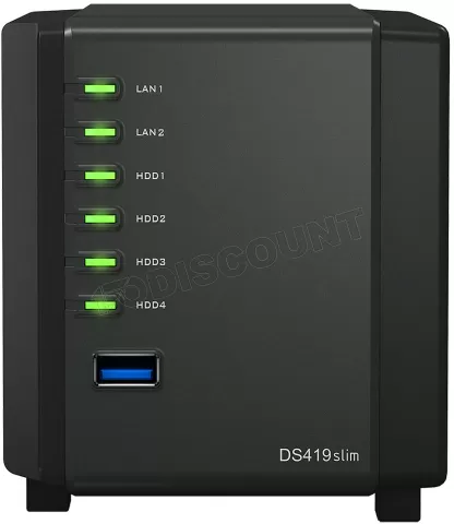 Serveur NAS Synology DiskStation DS-419 Slim - 4 baies à prix bas