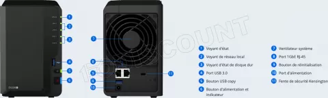 Photo de Serveur NAS Synology DiskStation DS220+ - 2 baies