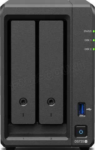 Photo de Serveur NAS Synology Diskstation DS725+ - 2 baies