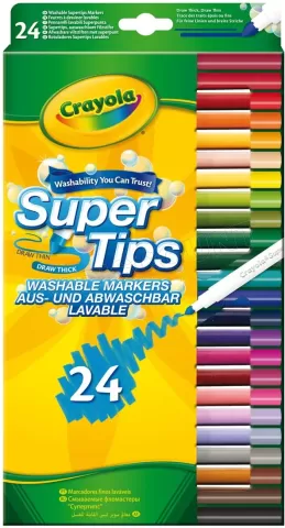 Pastel - Super Tips, Feutres Lavables Pointe Moyenne, Pack De 20 Pièces,  Pastel & Colours Of The World - Kit De 24 Crayons D[u4019] - Cdiscount  Beaux-Arts et Loisirs créatifs