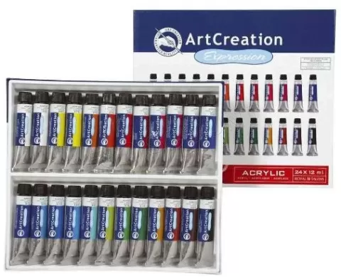 Set de 24 tubes de peinture acrylique Royal Talens ArtCreation