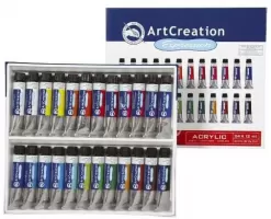 Photo de Set de 24 tubes de peinture acrylique Royal Talens ArtCreation Expression