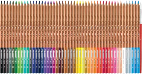 Photo de Set de 48 Crayons de couleur Maped Aquarellable (Coloris Variés)