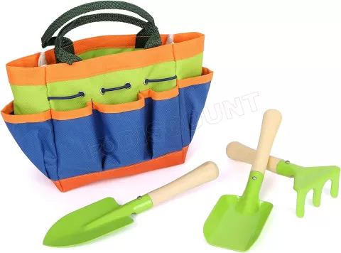 Photo de Set jardin : 3 outils de jardin en bois dans un sac