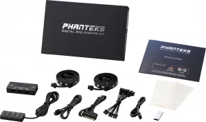 Photo de Solution d'éclairage contrôlé Phanteks Digital-RGB Starter Kit pour bandeaux LED