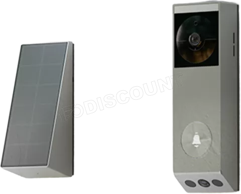 Photo de Sonnette connectée Ezviz EP3x Pro avec panneau solaire (Gris)